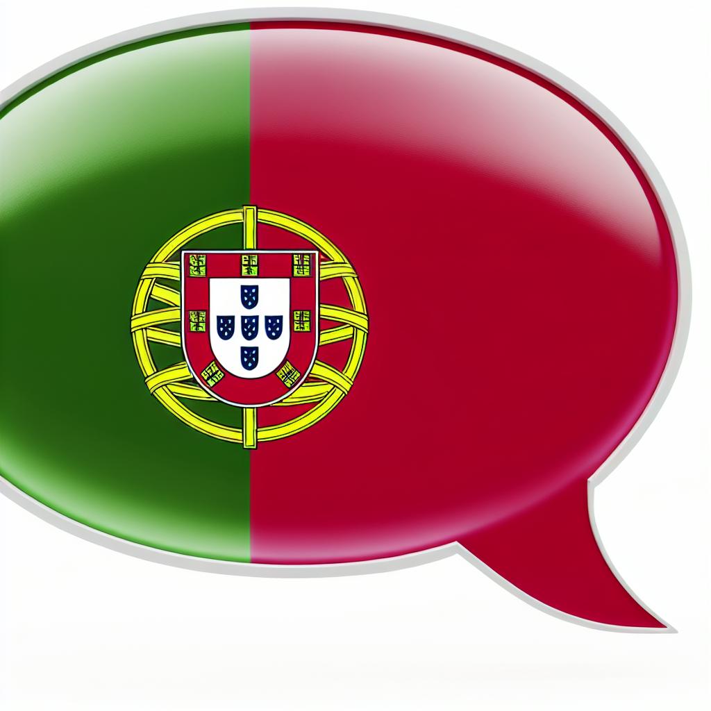 spechblase in den Farben von Portugal