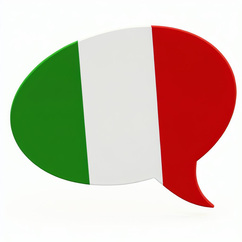sprechblase in den Farben von Italien